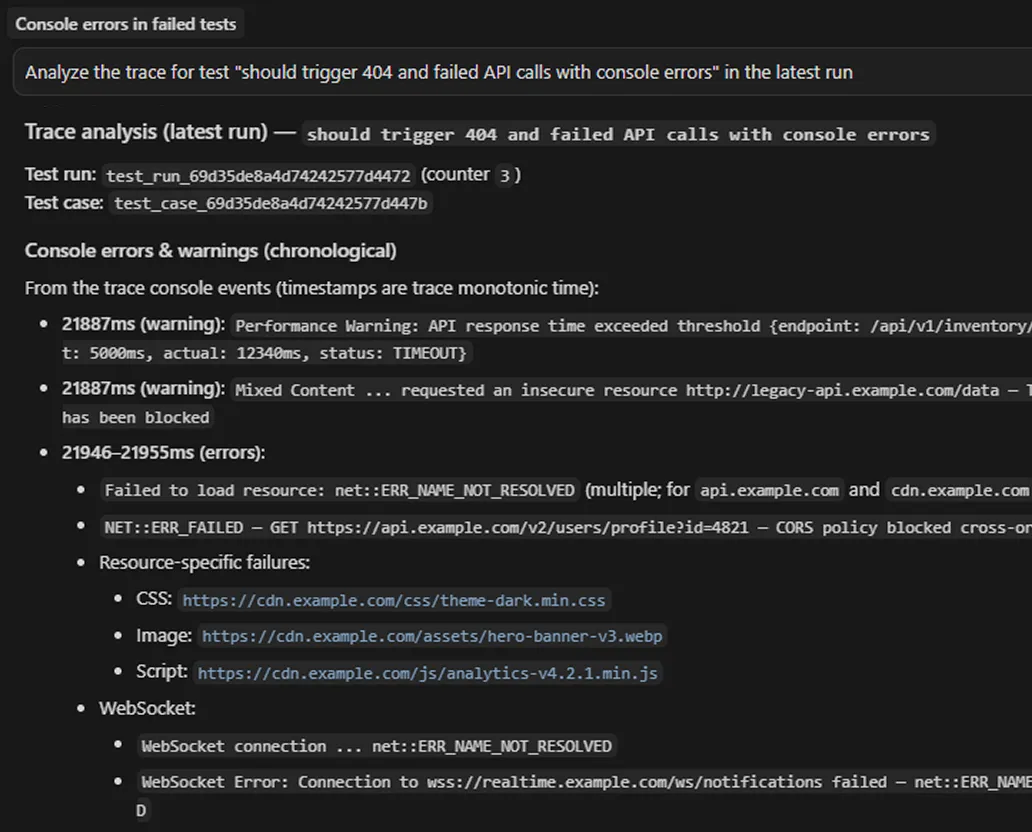 Let your AI agent debug failures for you
